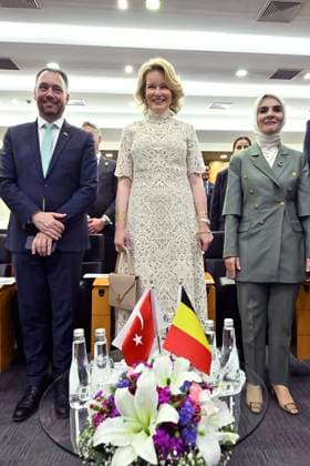Queen Mathilde Attends 2026 Turkey Economic Mission ISTANBUL, TURKEY - MAY 11: Maxime Prevot (Les Engages), Deputy Prime Minister and Minister of Foreign Affairs foreign of Federal Government, Queen Mathilde of Belgium, Mahinur Ozdemir Goktas, Minister of Family and Social Service pictured attending The business world and entrepreneurship as drivers of women s empowerment during the Belgian Economic Mission to the Republic of Turkey on May 11, 2026 in Istanbul, Turkey, 11 05 2026 Istanbul Turkey  Copyright: xPhilipxReynaersx