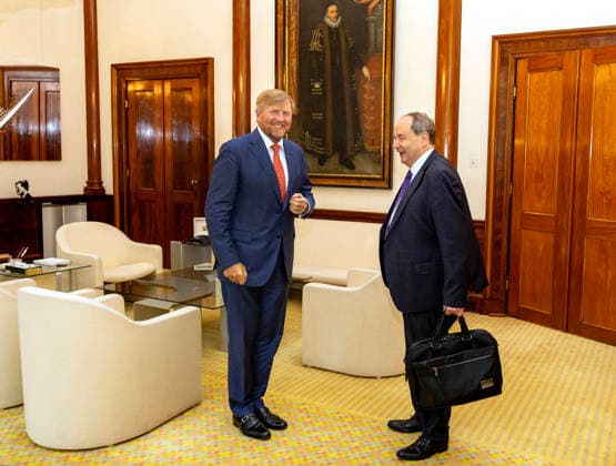 11-05-2026 Palace King Willem-Alexander during a meeting with Hans Vijlbrief, Minister of Social Affairs and Employment (D66), at palace Noordeinde in The Hague. Â  Copyright: xPPEx