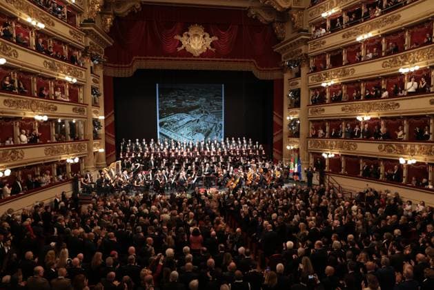 May 11, 2026, Milan, Rome, Italy: Maestro Riccardo Chally conducts the concert for the eightieth anniversary of the reopening of Teatro alla Scala, Milan, May 11, 2026 Milan Italy  - ZUMAa289 20260511_zia_a289_076 Copyright: xBresciaxExAmisano UfficioxStampax