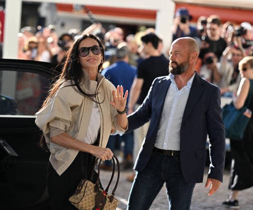 79th Cannes Film Festival: Arrivals CANNES, FRANCE - MAY 11: Member of the jury US actress and producer Demi Moore arrives at the Hotel Martinez for a dinner with fellow members of the jury ahead of the 79th annual Cannes Film Festival in Cannes, France on May 11, 2026. Mustafa Yalcin Anadolu Cannes France. Editorial use only. Please get in touch for any other usage.  Copyright: x2026xAnadoluxMustafaxYalcinx