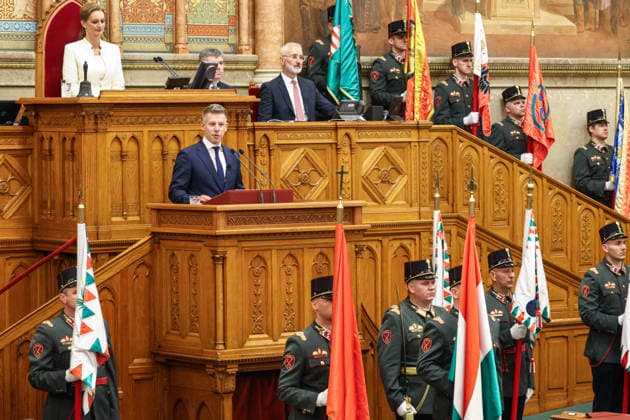 Peter Magyar s inauguration as new PM, Budapest, Hungary UNGARN, 09.05.2026, Budapest V. Bezirk. Amtseinfuehrung von PÃ *** Peter Magyar s inauguration as new PM, Budapest, Hungary HUNGARY, 09 05 2026, Budapest V district Inauguration of PÃ Copyright: SzilardxVoros estost.net Voros26050908