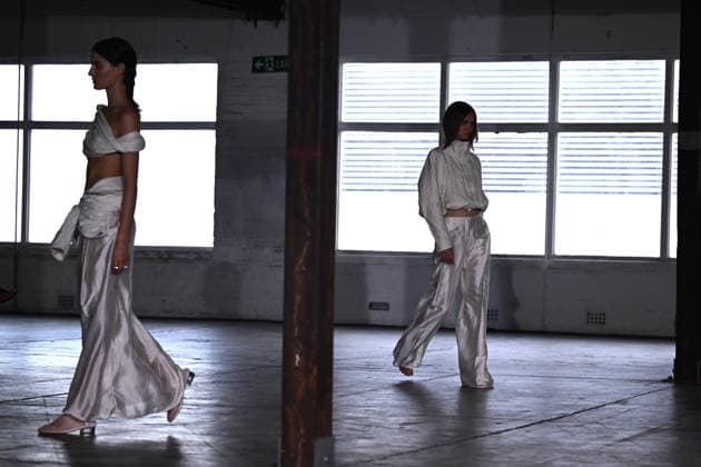 AUSTRALIAN FASHION WEEK, Models walk the runway wearing creations by Australian designer Bianca Spender, during Australian Fashion Week in Sydney, Tuesday, May 12, 2026. ( NO ARCHIVING SYDNEY NEW SOUTH WALES AUSTRALIA  Copyright: xDANxHIMBRECHTSx 20260512126651447282