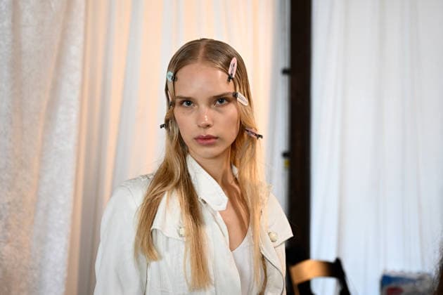 AUSTRALIAN FASHION WEEK, Models prepare backstage ahead of the runway show by Australian designer Bianca Spender, during Australian Fashion Week in Sydney, Tuesday, May 12, 2026. ( NO ARCHIVING SYDNEY NEW SOUTH WALES AUSTRALIA  Copyright: xDANxHIMBRECHTSx 20260512177220943026