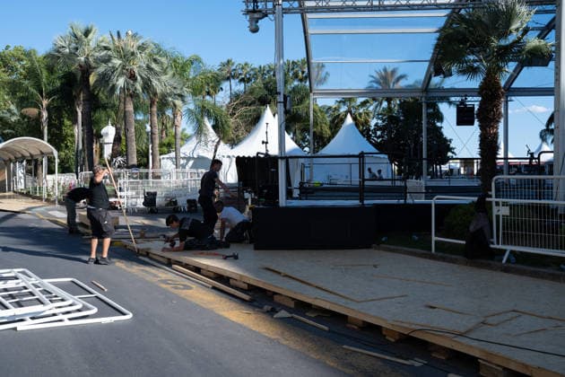 Cannes - Preparations General views of preparations on the Croisette during the 79th annual Cannes Film Festival on May 11, 2026 in Cannes, France. Photo by LounisPhotography ABACAPRESS.COM Cannes France  Copyright: xLounisPhotography ABACAx