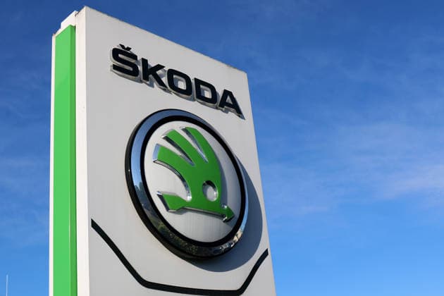 12.05.2026 xsvx, Wirtschaft, Skoda Symbolfoto, Symbolbild Skoda Logo Wappen Brand Markenlogo Ettlingen