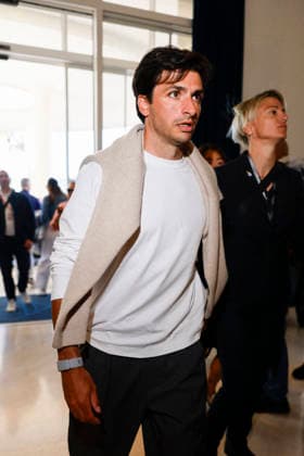 Cannes Rebecca Donaldson Carlos Sainz JR Exits Martinez MP Cannes, France- May 12: Carlos Sainz JR, Rebecca Donaldson arrive to Hotel Martinez during 79th Festival of Cannes, on May 12, 2026 in Milan, Italy. Photo by Marco Piovanotto ABACAPRESS:COM Cannes France  Copyright: xPiovanottoxMarco ABACAx
