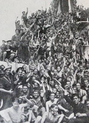 RECORD DATE NOT STATED Spanish Civil War: Republican sailors crew the Spanish ship Jaime I Spanish Civil War: Republican sailors crew the Spanish ship Jaime I which shelled a number of rebel strongholds, among them Ceuta, Melilla and Algeciras Editorial use only. All other uses to be cleared with the copyright owner (World History Archive), in advance., WHA_071_0324.jpg, Spanish Civil War; Republican sailors; crew; Spanish ship; Jaime I; shelled; rebel strongholds; Ceuta; Melilla; Algeciras; military conflict; sailors; navy; warship; bombardment; Republican forces; Spanish history; historical event; maritime warfare; naval battle; Spanish Republic; Nationalist rebels; Spanish Navy; Spanish military; Spanish sailors; Spanish ports; Spani Copyright: xWorldxHistoryxArchivex