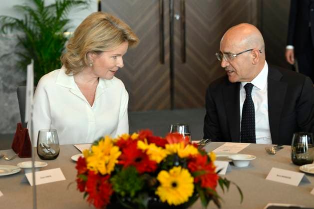Queen Mathilde Attends 2026 Turkey Economic Mission ISTANBUL, TURKEY - MAY 12: Queen Mathilde of Belgium pictured during a Power Lunch organized by the Federation of Enterprises in Belgium & TUSIAD, as part of the Belgian economic mission to the Republic of Turkey, on May 12, 2026 in Istanbul, Turkey, 12 05 2026 (Photo: Philip Reynaers Photonews) Istanbul Turkey  Copyright: xPhilipxReynaersx