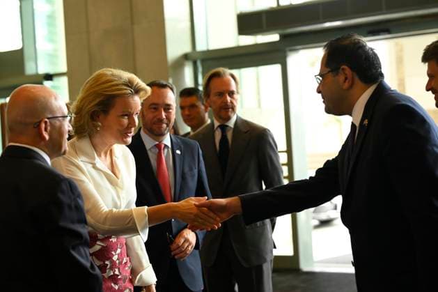 Queen Mathilde Attends 2026 Turkey Economic Mission ISTANBUL, TURKEY - MAY 12: Queen Mathilde of Belgium pictured in a meeting in the Central Bank of Türkiye during the Belgian Economic Mission to the Republic of Turkey on May 12, 2026 in Istanbul, Turkey, 12 05 2026 Istanbul Turkey  Copyright: xPhilipxReynaersx