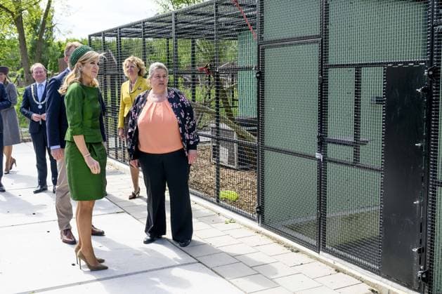Almere, The Netherlands, 2026-05-12 11:47:29 ALMERE, 12-05-2026, Stichting AAP Queen Maxima opens the new Mammal Building of Stichting AAP in Almere. In this building, various species of exotic mammals are housed in a living environment that better meets their natural needs, with more spacious, professional care and an adapted climate. PHOTO: NLBeeld Patrick van Emst Credit: NL Beeld Patrick van Emst  Copyright: xx x