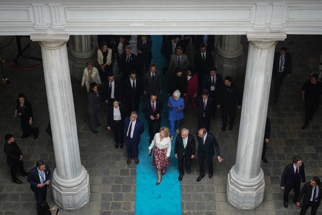 Queen Mathilde of Belgium in Istanbul ISTANBUL, TURKIYE - MAY 12: Queen Mathilde of Belgium attends meeting aimed at building bridges between the Belgian and Turkish biopharma ecosystems, strengthening relations, and expanding opportunities in this field as part of the Belgian Economic Mission to Turkiye at Istanbul University in Istanbul, Turkiye on May 12, 2026. The meeting brought together institutional, academic, and industrial stakeholders from both countries. Hakan Akgun Anadolu Istanbul Turkey. Editorial use only. Please get in touch for any other usage.  Copyright: x2026xAnadoluxHakanxAkgunx