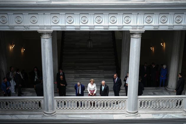 Queen Mathilde of Belgium in Istanbul ISTANBUL, TURKIYE - MAY 12: Queen Mathilde of Belgium attends meeting aimed at building bridges between the Belgian and Turkish biopharma ecosystems, strengthening relations, and expanding opportunities in this field as part of the Belgian Economic Mission to Turkiye at Istanbul University in Istanbul, Turkiye on May 12, 2026. The meeting brought together institutional, academic, and industrial stakeholders from both countries. Hakan Akgun Anadolu Istanbul Turkey. Editorial use only. Please get in touch for any other usage.  Copyright: x2026xAnadoluxHakanxAkgunx