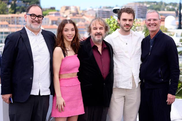 Carlos Ramirez Laloli, Katie Jackson, Peter Jackson, Billy Jackson und Ken Kamis beim Photocall zur Verleihung der Goldenen Ehrenpalme auf dem Festival de Cannes 2026 79 Internationale Filmfestspiele von Cannes am Palais des Festivals. Cannes, 12.05.2026
