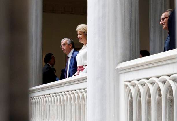 Queen Mathilde Attends 2026 Turkey Economic Mission ISTANBUL, TURKEY - MAY 12: Pierre-Yves Jeholet (MR), Vice-Chairman and Walloon Minister for the Economy, Industry, the Digital Economy, Employment and Training and Queen Mathilde of Belgium pictured during a visit to Istanbul University as part of the Belgian economic mission to the Republic of Turkey, on May 12, 2026 in Istanbul, Turkey, 12 05 2026 (Photo: Benoit Doppagne Pool Photonews) Istanbul Turkey  Copyright: xBenoitxDoppagnex