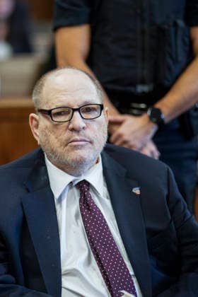 Former Hollywood film producer Harvey Weinstein appears in Manhattan Supreme Court during his re-trial on rape charges in New York City on Tuesday, May 12, 2026. Pool  NYX20260512103 EDUARDOxMUNOZ