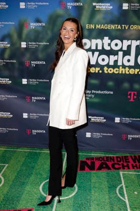Laura Wontorra beim Premieren-Screening der Magenta TV Doku-Serie Wontorras World Cup - Vater. Tochter. WM. im Telekom Flagship Store. Hamburg, 12.05.2026