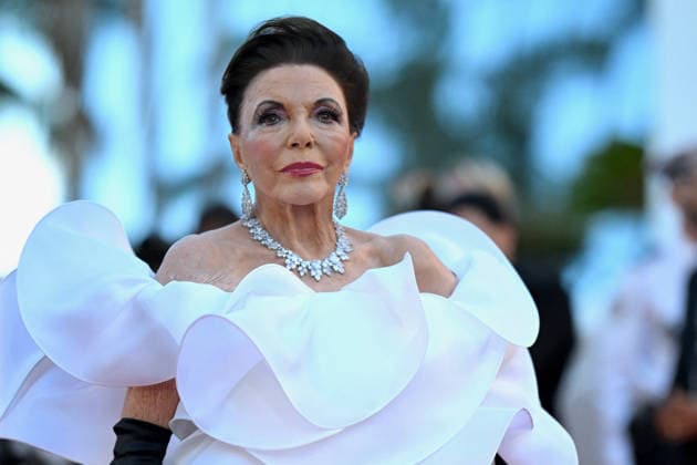 Cannes - Opening Ceremony Red Carpet. FC Joan Collins attending the Opening Ceremony red carpet ahead of the screening of The Electric Kiss (La Venus Electrique) directed by Pierre Salvadori as part of the 79th Cannes Film Festival in Cannes, France on May 12, 2026. Photo by Franck Castel ABACAPRESS.COM Cannes  Copyright: xCastelxFranck ABACAx