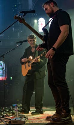 Colin Andrew and Mike Hogan (right) perform live in the Union Chapel, London, 12 May 2026 Colin Andrew (left) perform live with guest Mike Hogan in Union Chapel, London, 12 May 2026 ., Credit:Tina Korhonen Tina Korhonen - B162 Avalon United Kingdom, London  Copyright: xTinaxKorhonenx xTinaxKorhonenx-xB162x xAvalonx 1098417356