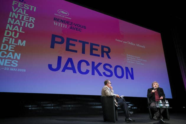 Cannes - Peter Jackson Masterclass Didier Allouch and Peter Jackson attending the Peter Jackson Masterclass during the 79th Annual Cannes Film Festival on May 13, 2026 in Cannes, France. Photo by Jean-Marc Haedrich Pool ABACAPRESS.COM Cannes France  Copyright: xHaedrichxJean-Marc Pool ABACAPRESS.COMx