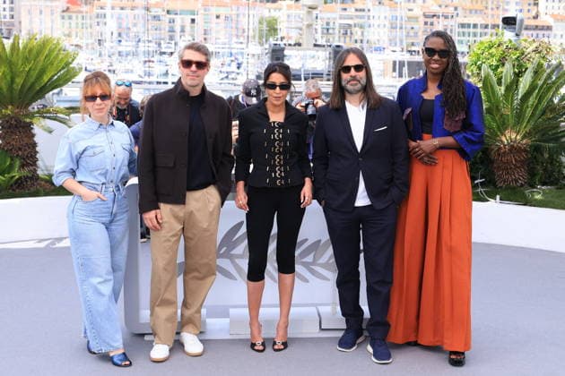Cannes - Un Certain Regard Jury Photocall Un Certain Regard Jury Member Laura Samani, Un Certain Regard Jury Member Thomas Cailley, Un Certain Regard Jury President Leïla Bekhti, Un Certain Regard Jury Member Khaled Mouzanar and Un Certain Regard Jury Member Angele Diabang pose during the Un Certain Regard photocall at the 79th annual Cannes Film Festival at Palais des Festivals on May 13, 2026 in Cannes, France. Photo by Jerome Domine ABACAPRESS.COM Cannes France  Copyright: xDominexJerome ABACAx