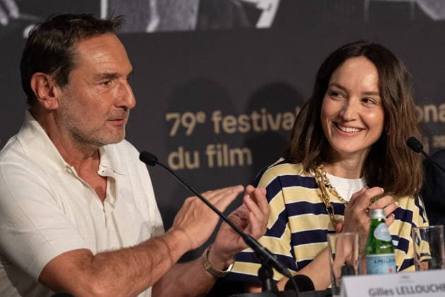 Cannes La Venus Electrique Press Conference NG Gilles Lellouche and Anais Demoustier attending the Press Conference for ‘The Electric Kiss (La Venus Electrique)’ in Cannes at Palais Des Festivals in Cannes, France on May 13 2026 as part of the 79th Cannes Film Festival. Photo by Nicolas Genin ABACAPRESS.COM Cannes France  Copyright: xGeninxNicolas ABACAx