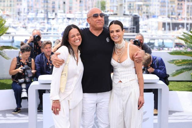 Cannes - Fast And Furious Cannes Classics Photocall Michelle Rodriguez, Vin Diesel and Jordana Brewster pose during The Fast And The Furious photocall at the 79th annual Cannes Film Festival at Palais des Festivals on May 13, 2026 in Cannes, France. Photo by Jerome Domine ABACAPRESS.COM Cannes France  Copyright: xDominexJerome ABACAx