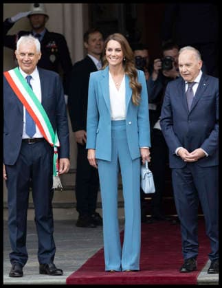 . 13 05 2026. Reggio Emilia, Italy. Kate Middleton. the Princess of Wales , arriving at the town hall in Reggio Emilia on day one of her visit to Italy.  xStephenxLockx xi-Imagesx IIM-26766-0018