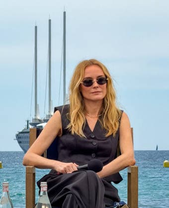 Cannes - Diane Kruger at Lunch Talk about AI organized by BMW German actress Diane Kruger attending an exclusive Lunch Talk on the theme of ‘The Human Lens’, about AI in Cinema industry organized by BMW at the Plage des Palmes in Cannes, South of France on May 13, 2026. Photo by Christophe Geyres ABACAPRESS.COM Cannes France  Copyright: xABACAx