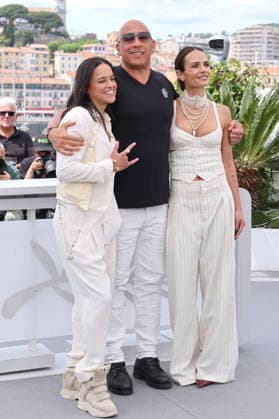 Michelle Rodriguez, Vin Diesel und Jordana Brewster beim Photocall zum Kinofilm The Fast and the Furious auf dem Festival de Cannes 2026 79 Internationale Filmfestspiele von Cannes am Palais des Festivals. Cannes, 13.05.2026