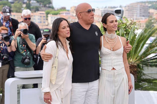 Michelle Rodriguez, Vin Diesel und Jordana Brewster beim Photocall zum Kinofilm The Fast and the Furious auf dem Festival de Cannes 2026 79 Internationale Filmfestspiele von Cannes am Palais des Festivals. Cannes, 13.05.2026