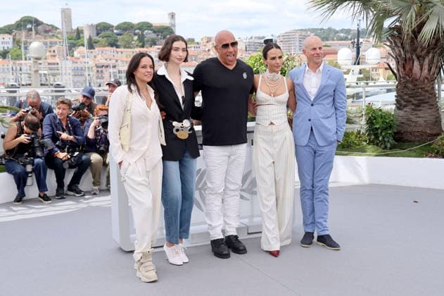 Michelle Rodriguez, Meadow Walker, Vin Diesel, Jordana Brewster und Neal H. Moritz beim Photocall zum Kinofilm The Fast and the Furious auf dem Festival de Cannes 2026 79 Internationale Filmfestspiele von Cannes am Palais des Festivals. Cannes, 13.05.2026