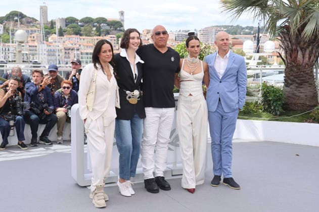 Michelle Rodriguez, Meadow Walker, Vin Diesel, Jordana Brewster und Neal H. Moritz beim Photocall zum Kinofilm The Fast and the Furious auf dem Festival de Cannes 2026 79 Internationale Filmfestspiele von Cannes am Palais des Festivals. Cannes, 13.05.2026