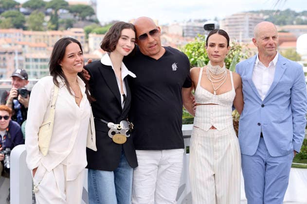 Michelle Rodriguez, Meadow Walker, Vin Diesel, Jordana Brewster und Neal H. Moritz beim Photocall zum Kinofilm The Fast and the Furious auf dem Festival de Cannes 2026 79 Internationale Filmfestspiele von Cannes am Palais des Festivals. Cannes, 13.05.2026