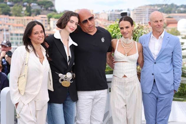 Michelle Rodriguez, Meadow Walker, Vin Diesel, Jordana Brewster und Neal H. Moritz beim Photocall zum Kinofilm The Fast and the Furious auf dem Festival de Cannes 2026 79 Internationale Filmfestspiele von Cannes am Palais des Festivals. Cannes, 13.05.2026