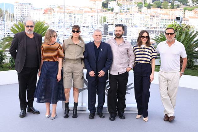 Cannes - Un Certain Regard Jury Photocall JD Gustave de Kervern, Madeleine Baudot, Vimala Pons, Pierre Salvadori, Pio Marmaï, Anaïs Demoustier and Gilles Lellouche attending the La Venus Electrique photocall during the 79th Cannes Film Festival in Cannes, France on May 13, 2026. Photo by Jerome Domine ABACAPRESS.COM Cannes France  Copyright: xDominexJerome ABACAx