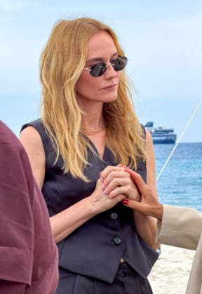 Cannes - Diane Kruger at Lunch Talk about AI organized by BMW German actress Diane Kruger attending an exclusive Lunch Talk on the theme of ‘The Human Lens’, about AI in Cinema industry organized by BMW at the Plage des Palmes in Cannes, South of France on May 13, 2026. Photo by Christophe Geyres ABACAPRESS.COM Cannes France  Copyright: xABACAx