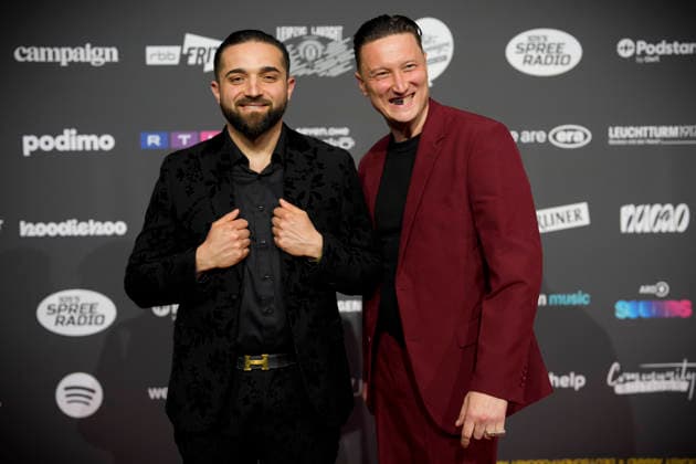 Verleihung Deutscher Podcast Award 2026. Zino Markarian und Andrej Filatow. Berlin, 13.05.2026. Berlin Deutschland Copyright: xDominikxButzmannx