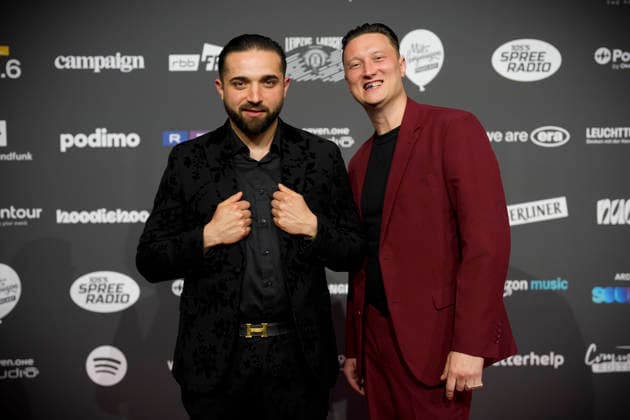 Verleihung Deutscher Podcast Award 2026. Zino Markarian und Andrej Filatow. Berlin, 13.05.2026. Berlin Deutschland Copyright: xDominikxButzmannx