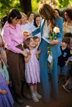 . 13 05 2026. Reggio Emilia, Italy. Kate Middleton. the Princess of Wales, during a visit the Scuola Comunale d infanzia Anna Frank pre school in Reggio Emilia on day one of her visit to Italy.  xi-Imagesx xPoolx IIM-26766-0284
