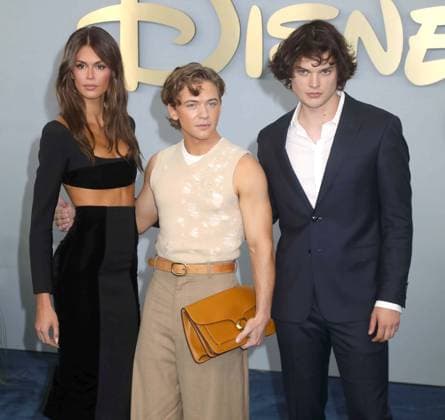 May 12, 2026, New York, New York, USA: Actors KAIA GERBER, IGBY RIGNEY and HOMER GERE seen during the red carpet arrivals for the Disney 2026 Upfront held at the North Javits Center. New York USA  - ZUMAk03_ 20260512_zaf_k03_099 Copyright: xNancyxKaszermanx