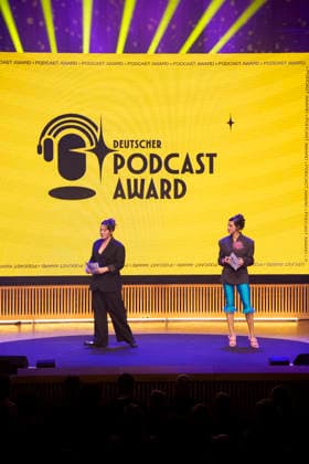 Verleihung Deutscher Podcast Award 2026. Salva Houmsi und Gretel. Berlin, 13.05.2026. Berlin Deutschland Copyright: xDominikxButzmannx