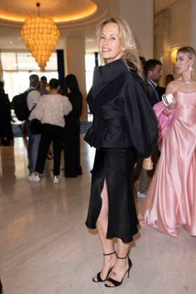 Cannes Estelle Lefébure exits Martinez MP Cannes, France- May 13: Estelle Lefébure leaves Hotel Martinez after attending Chopard gala during 79th Festival of Cannes, on May 13, 2026 in Cannes, France. Photo by Marco Piovanotto ABACAPRESS:COM Cannes France  Copyright: xPiovanottoxMarco ABACAx