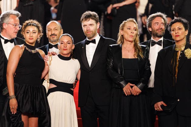 François Kraus, Emma Boumali, Mickaëlle Paty sister of Samuel Paty , Antoine Reinartz, Emmanuelle Bercot, Mounira Barbouch Descente des marches du film Labandon lors du 79ème Festival International du Film de Cannes, le 13 mai 2026 Jacovides Moreau Bestimage People leaving the red carpet for Forsaken at the 79th Cannes International Film Festival on May 13, 2026 Cannes France  Copyright: xJACOVIDES-MOREAUx xBESTIMAGExJACOVIDES-MOREAUx xBESTIMAGEx