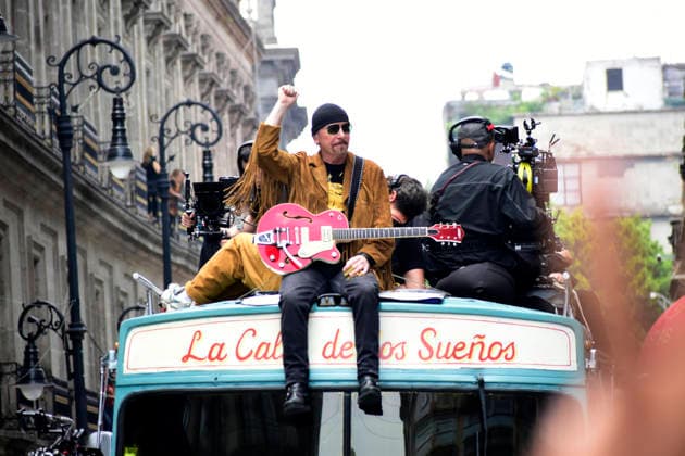May 13, 2026, Mexico City, Ciudad de Mexico, Mexico: The Edge, guitarist of the Irish band U2, at the filming set for the upcoming music video Street of Dreams in Mexico City Downtown. on May 13, 2026 in Mexico City, Mexico. Mexico City Mexico - ZUMAe321 20260513_zea_e321_011 Copyright: xLuisxBarronx