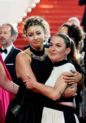 Emma Boumali, Mickaëlle Paty sister of Samuel Paty , Descente des marches du film Labandon lors du 79ème Festival International du Film de Cannes, le 13 mai 2026 Jacovides Moreau Bestimage People leaving the red carpet for Forsaken at the 79th Cannes International Film Festival on May 13, 2026 Cannes France  Copyright: xJACOVIDES-MOREAUx xBESTIMAGExJACOVIDES-MOREAUx xBESTIMAGEx