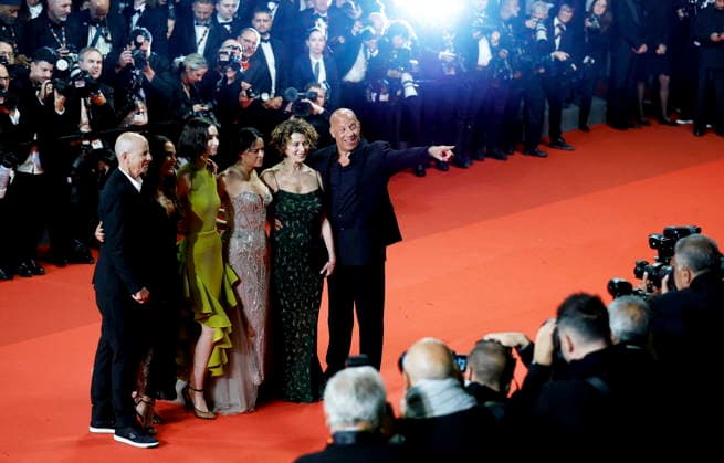 Neal H Moritz, Jordana Brewster, Meadow Walker, Michelle Rodriguez, Dame Donna Langley, Vin Diesel Montée des marches du film The Fast and the Furious lors du 79ème Festival International du Film de Cannes, le 13 mai 2026 Jacovides Moreau Bestimage Red carpet for The Fast and the Furious at the 79th Cannes International Film Festival on May 13, 2026 Cannes France  Copyright: xJACOVIDES-MOREAUx xBESTIMAGExJACOVIDES-MOREAUx xBESTIMAGEx