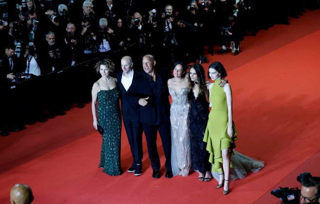 Dame Donna Langley, Neal H Moritz, Vin Diesel, Michelle Rodriguez, Jordana Brewster, Meadow Walker Montée des marches du film The Fast and the Furious lors du 79ème Festival International du Film de Cannes, le 13 mai 2026 Jacovides Moreau Bestimage Red carpet for The Fast and the Furious at the 79th Cannes International Film Festival on May 13, 2026 Cannes France  Copyright: xJACOVIDES-MOREAUx xBESTIMAGExJACOVIDES-MOREAUx xBESTIMAGEx