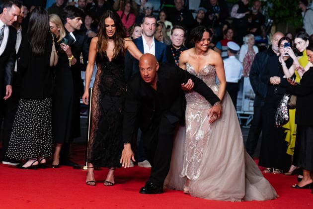 Cannes - The Fast And The Furious Screening LZ Jordana Brewster, Vin Diesel and Michelle Rodriguez attending the The Fast And The Furious screening during the 79th annual Cannes Film Festival at Palais des Festivals on May 13, 2026 in Cannes, France. Photo by Laurent Zabulon ABACAPRESS.COM  Copyright: xZabulonxLaurentx