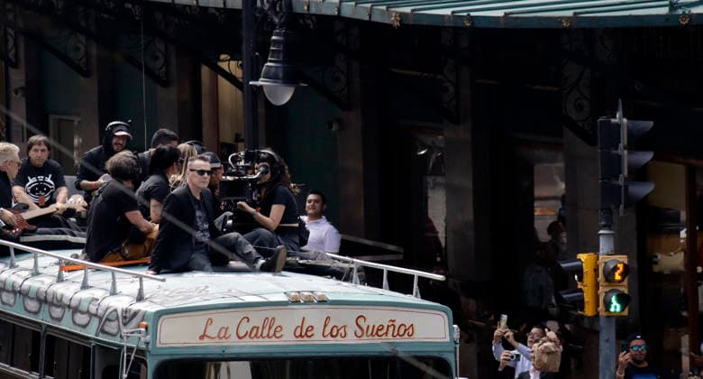 May 13, 2026, Mexico City, Mexico City, Mexico: The Irish band U2, during their second day of filming the music video for La calle de los sueoÂ±os in downtown Mexico City. Mexico City Mexico - ZUMAt178 20260513_zip_t178_003 Copyright: xNadiaxTecuapetlax