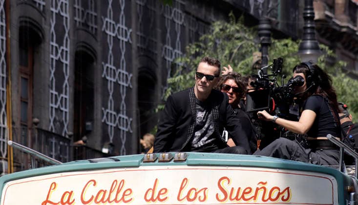 May 13, 2026, Mexico City, Mexico City, Mexico: Irish drummer Larry Mullen aboard the truckÃ¢â‚¬the Street of Dreams, the theme of U2 s new music videoÃ¢â‚¬being filmed for a second day in Mexico City s Historic Center. Mexico City Mexico - ZUMAt178 20260513_zip_t178_011 Copyright: xNadiaxTecuapetlax
